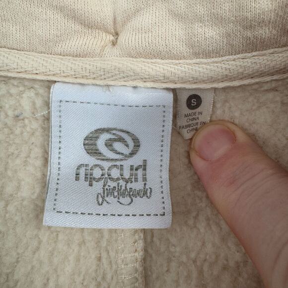 Rip Curl Banyans Fleece Jacket Women's Size Small Cream/Beige - Picture 11 of 15